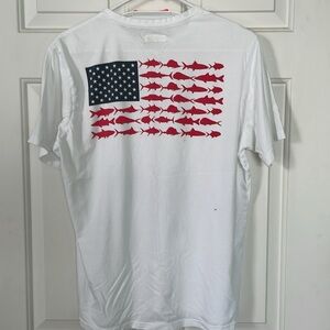 Columbia PFG fish flag t shirt